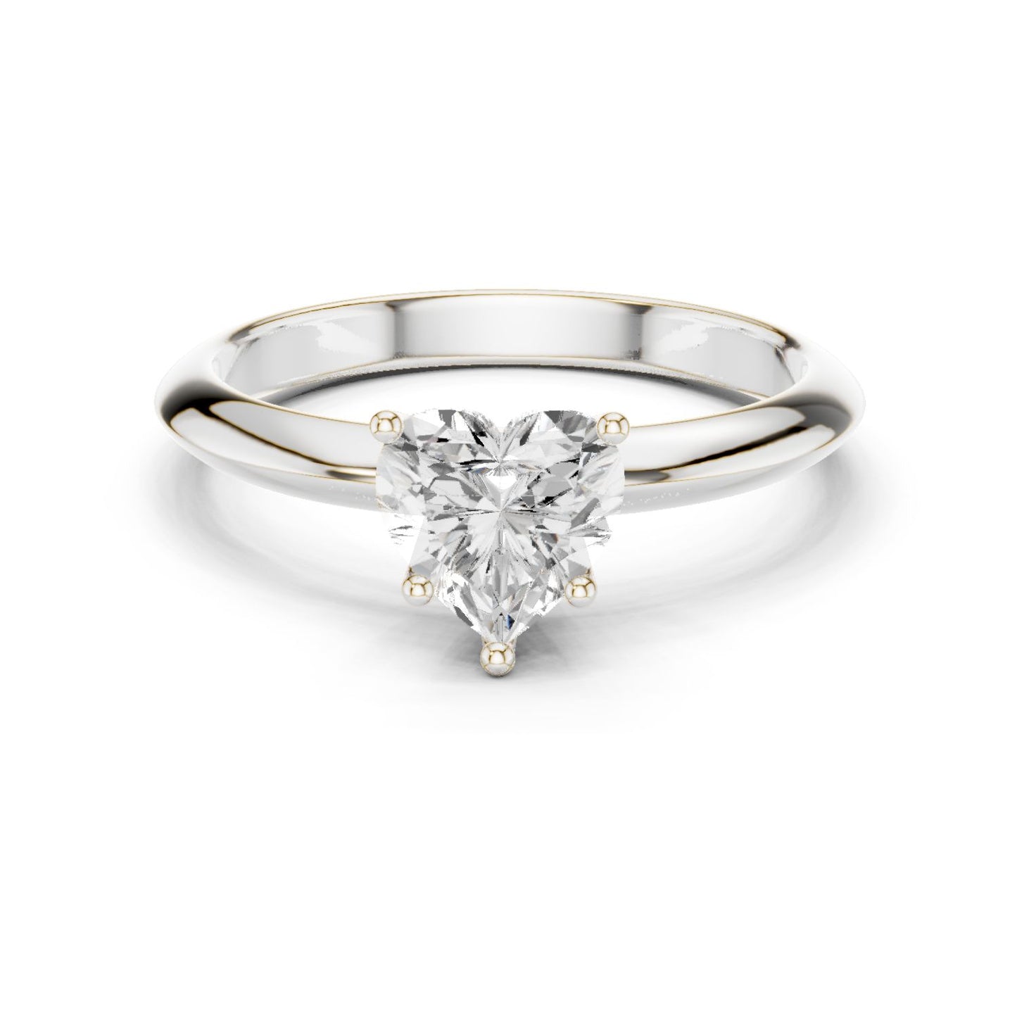 Heart Lab Grown Diamond Solitaire Engagement Ring