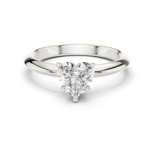 Heart Lab Grown Diamond Solitaire Engagement Ring