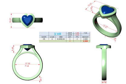 Heart Lab Grown Diamond Solitaire Engagement Ring