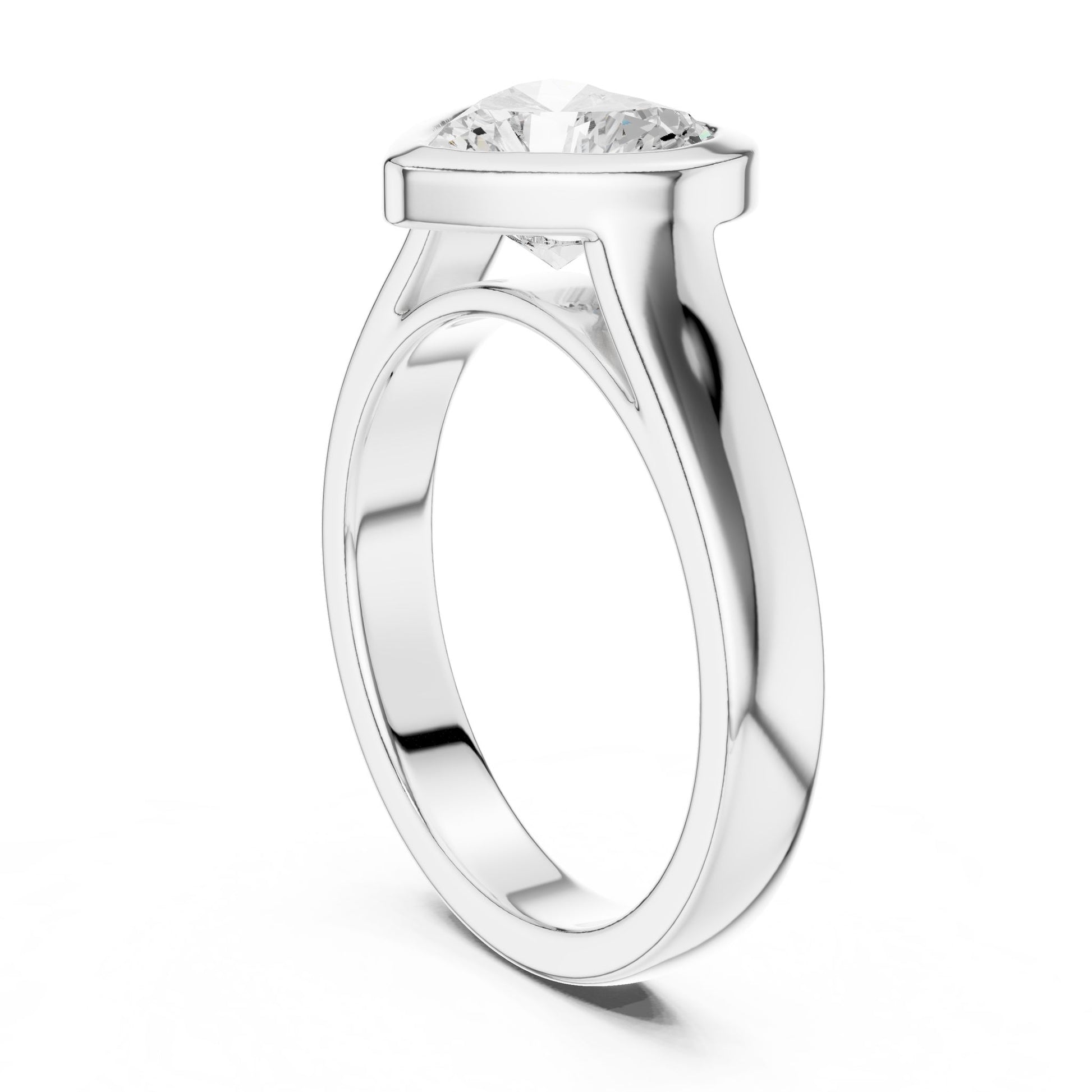 Heart Lab Grown Diamond Solitaire Engagement Ring