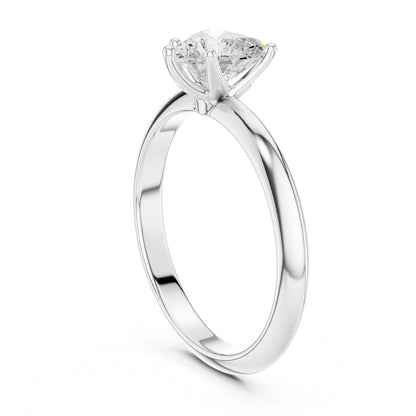 Heart Lab Grown Diamond Solitaire Engagement Ring