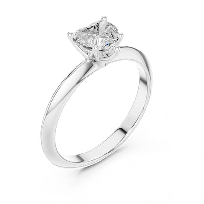 Heart Lab Grown Diamond Solitaire Engagement Ring