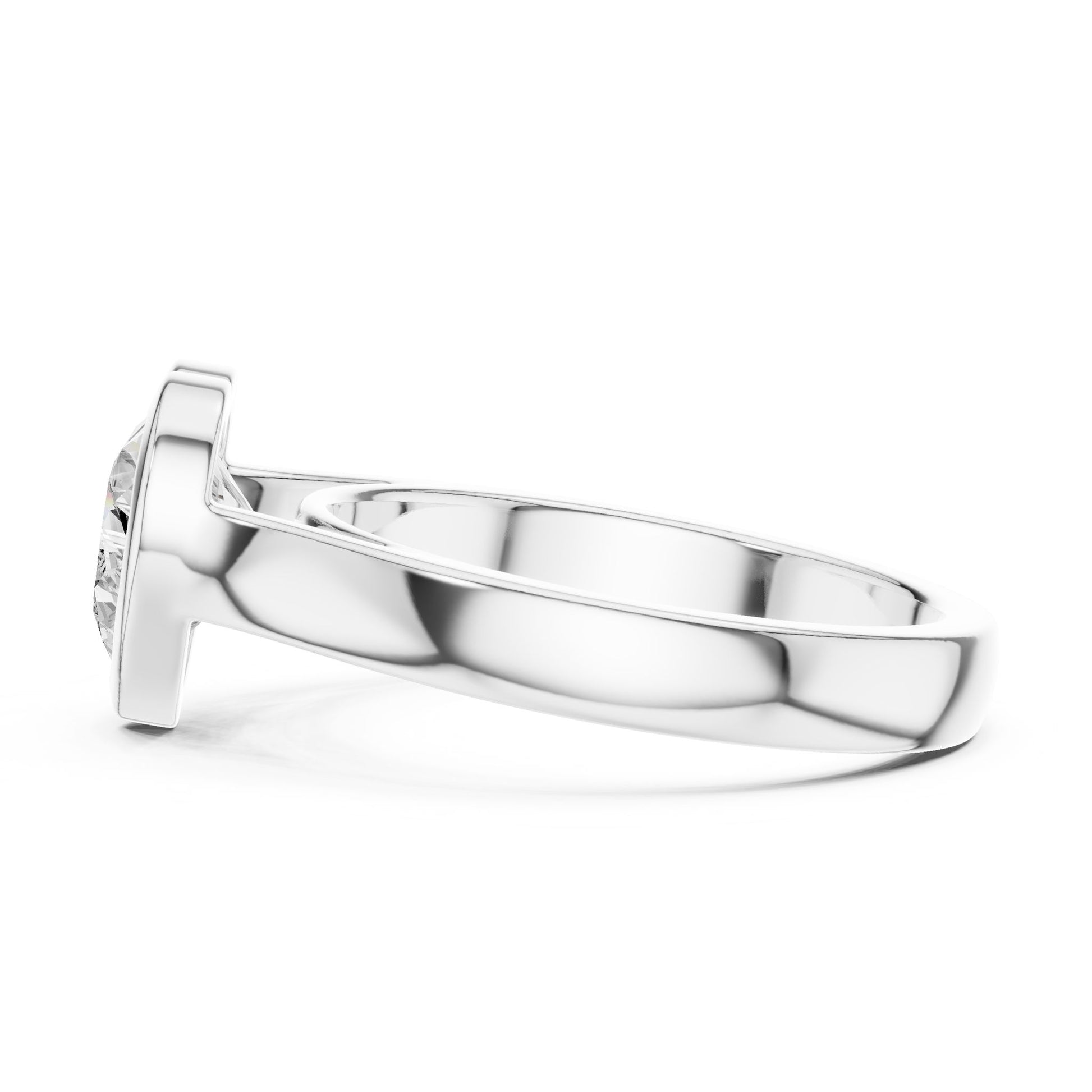 Heart Lab Grown Diamond Solitaire Engagement Ring