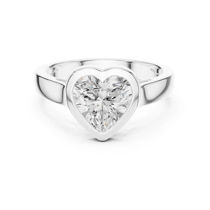 Heart Lab Grown Diamond Solitaire Engagement Ring