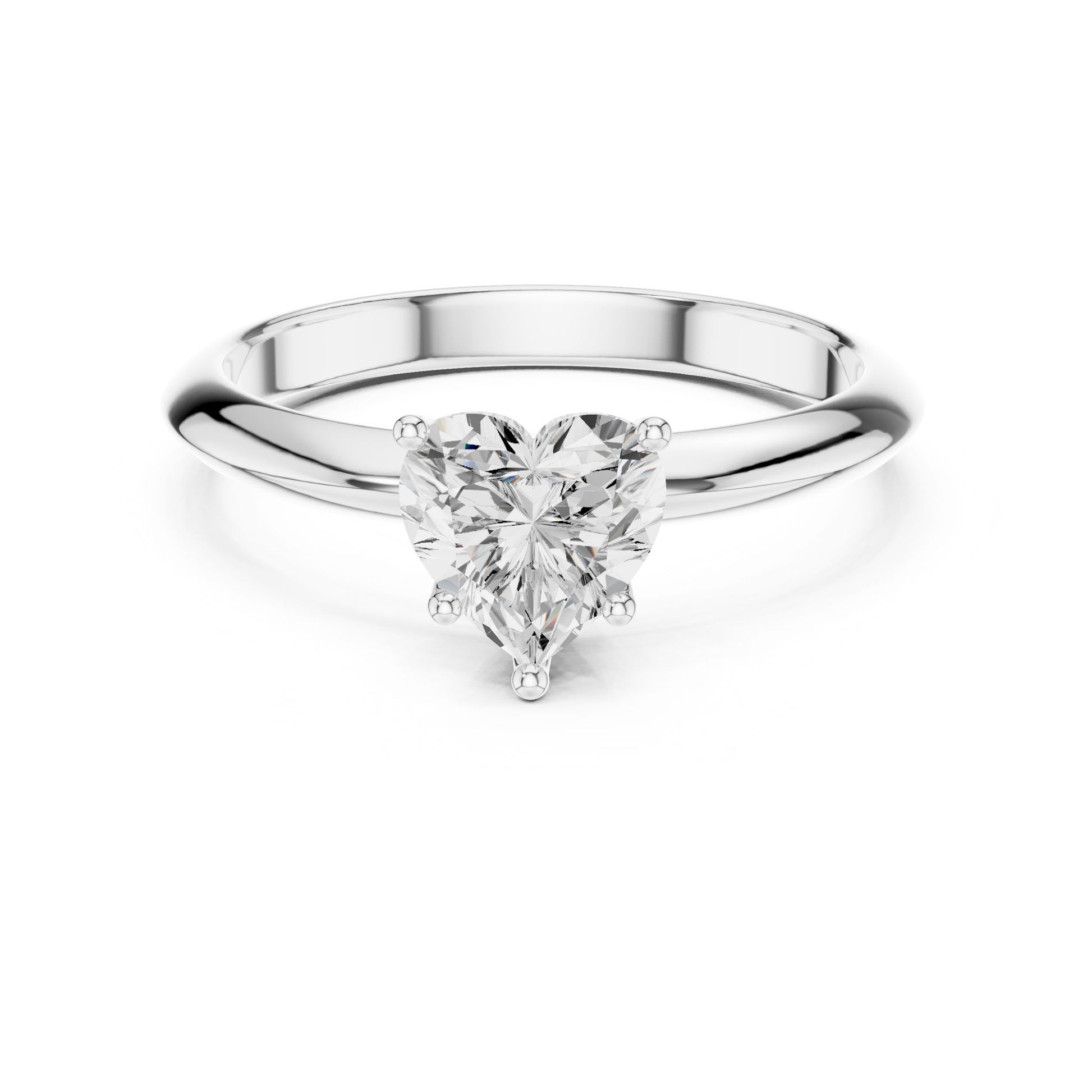 Heart Lab Grown Diamond Solitaire Engagement Ring