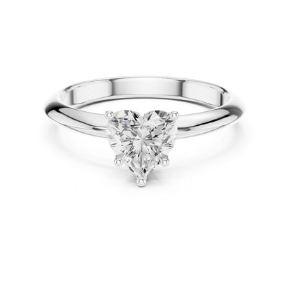 Heart Lab Grown Diamond Solitaire Engagement Ring