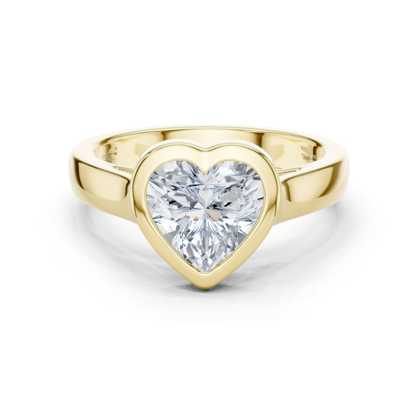 Heart Lab Grown Diamond Solitaire Engagement Ring