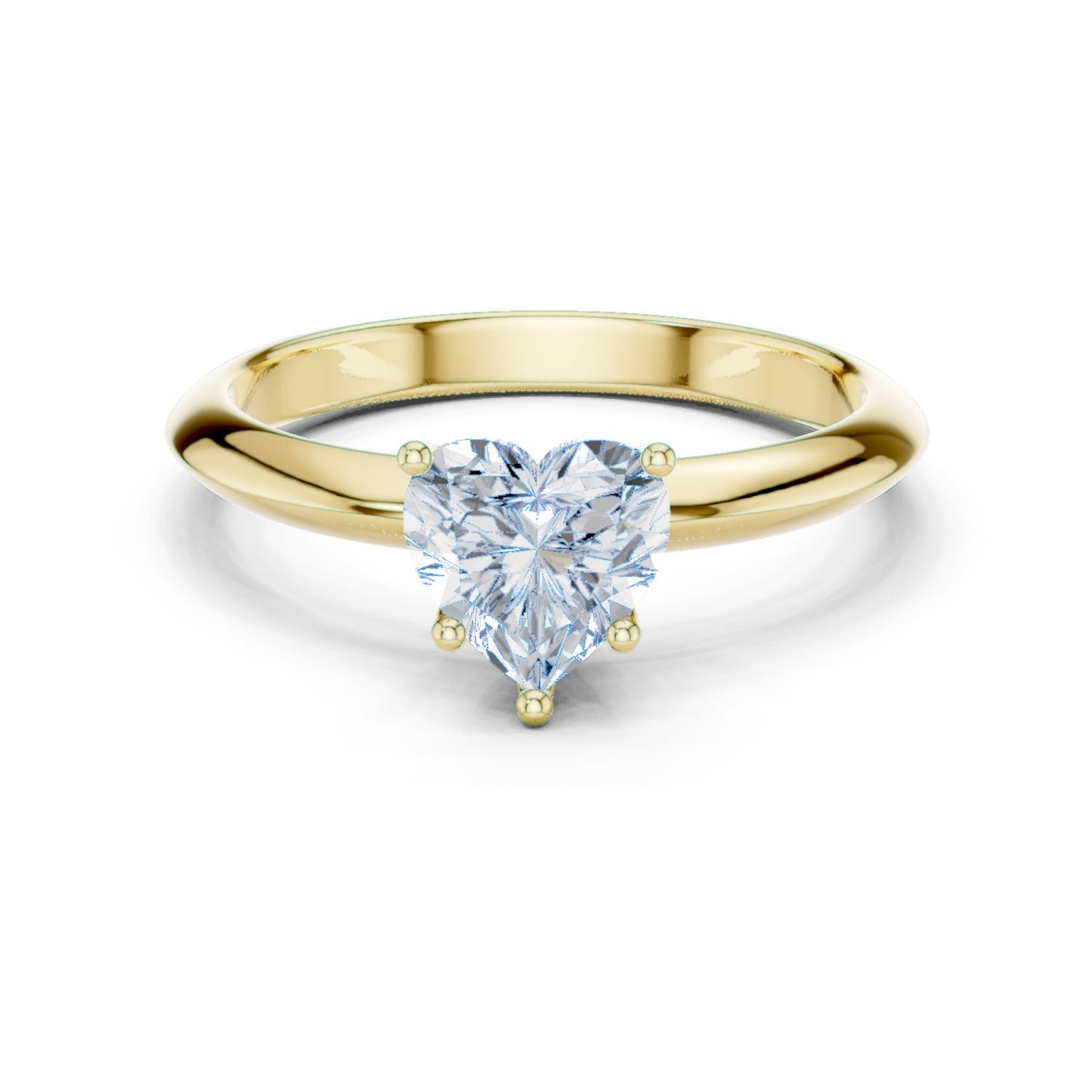 Heart Lab Grown Diamond Solitaire Engagement Ring
