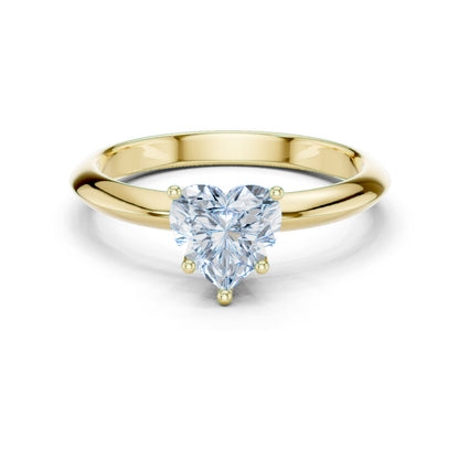 Heart Lab Grown Diamond Solitaire Engagement Ring