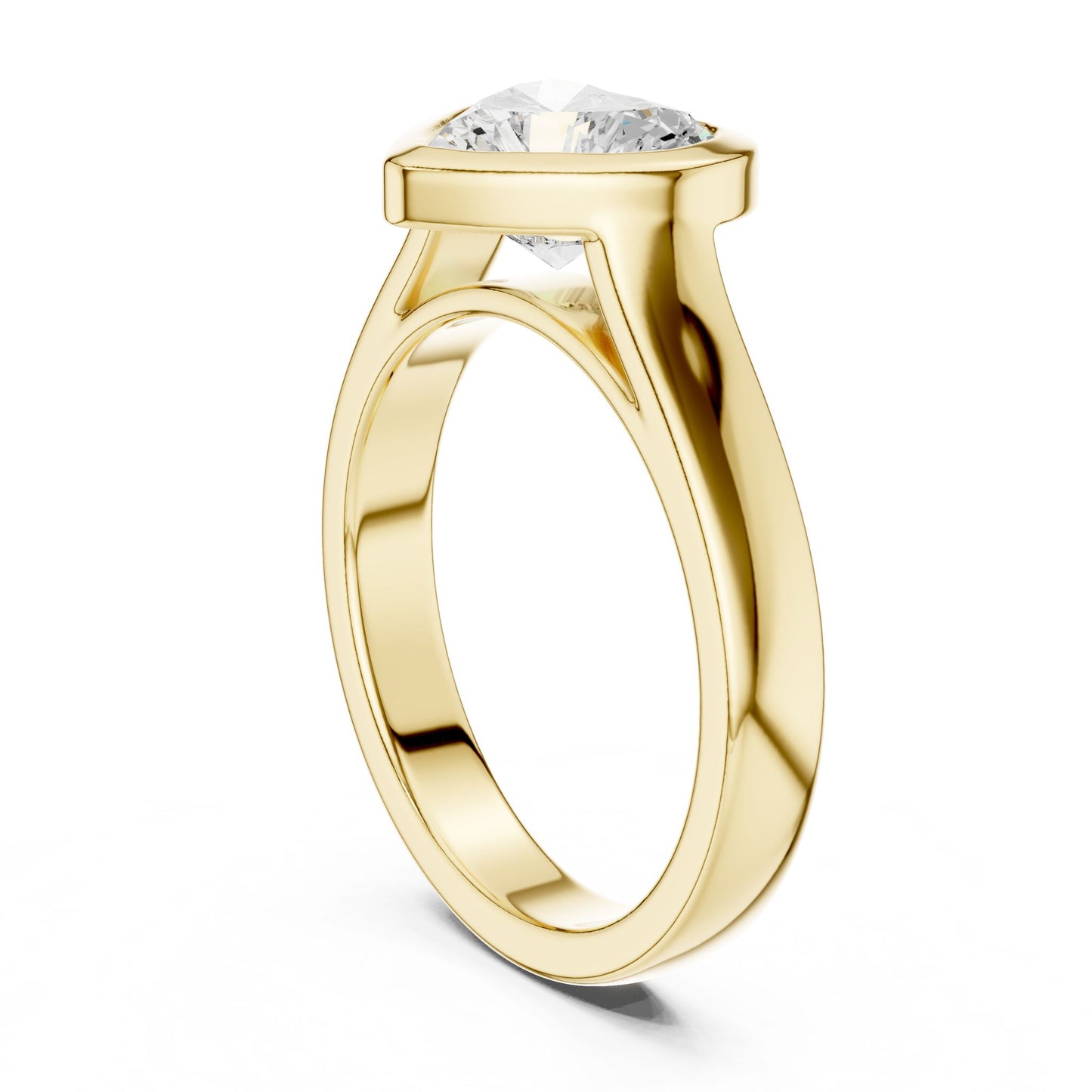 Heart Lab Grown Diamond Solitaire Engagement Ring