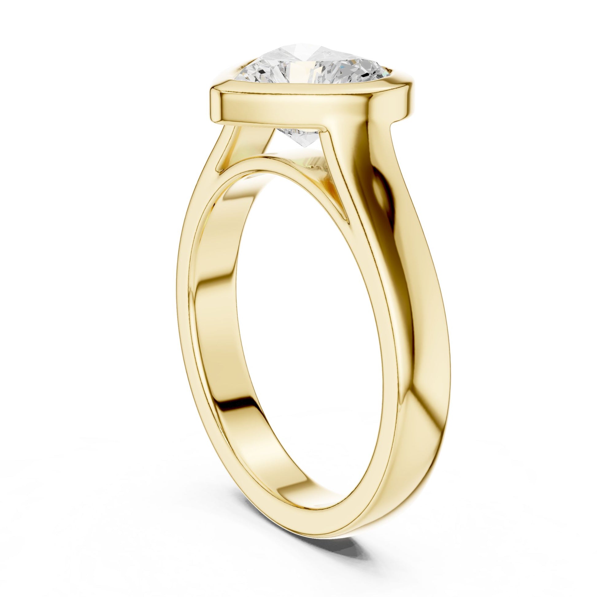 Heart Lab Grown Diamond Solitaire Engagement Ring