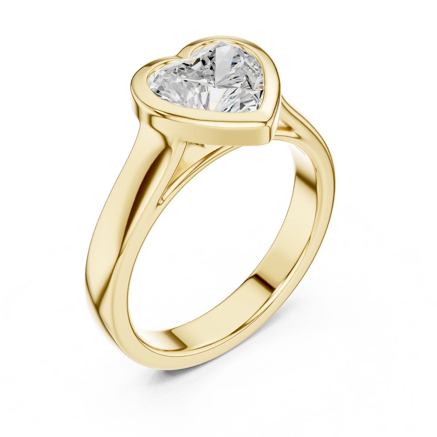 Heart Lab Grown Diamond Solitaire Engagement Ring