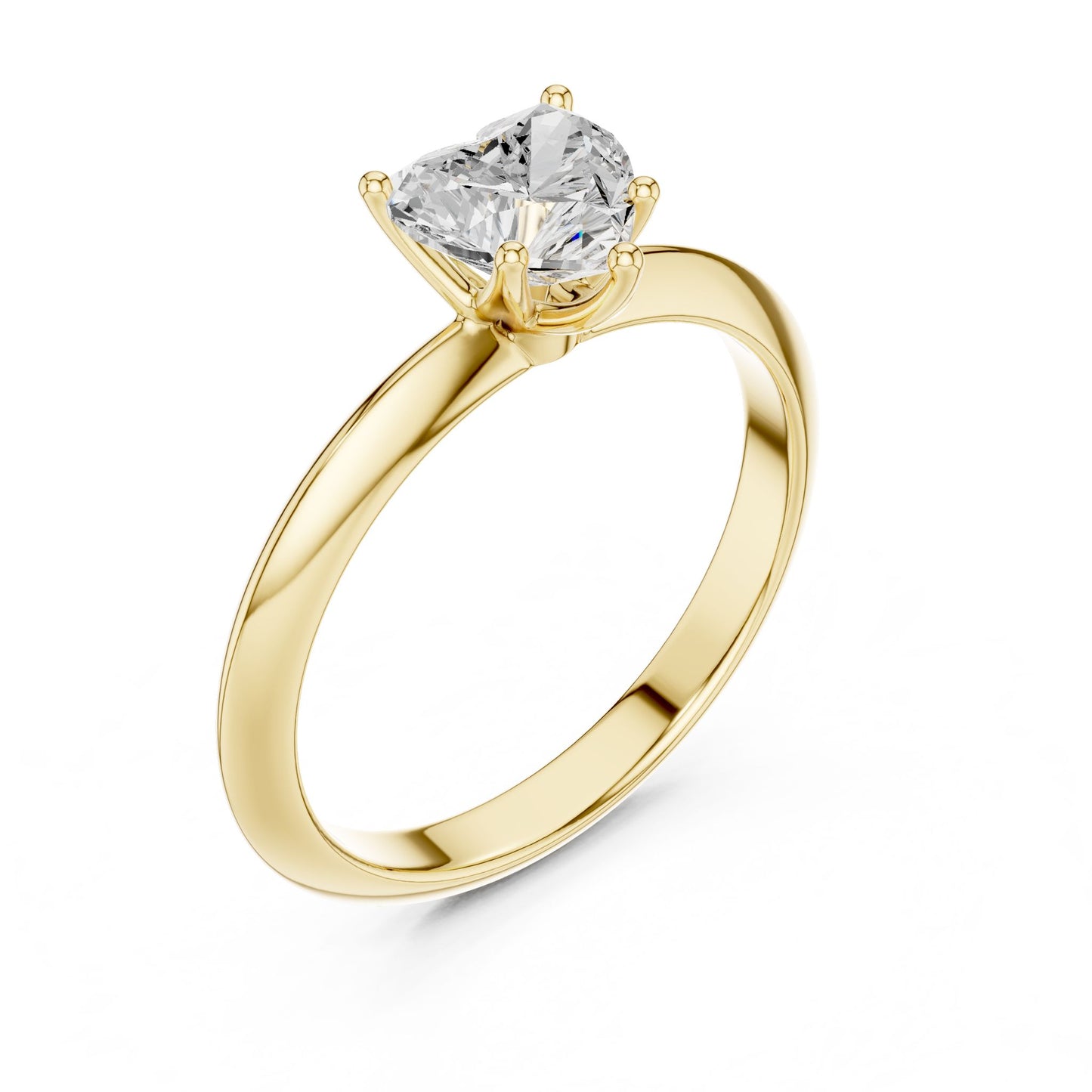 Heart Lab Grown Diamond Solitaire Engagement Ring