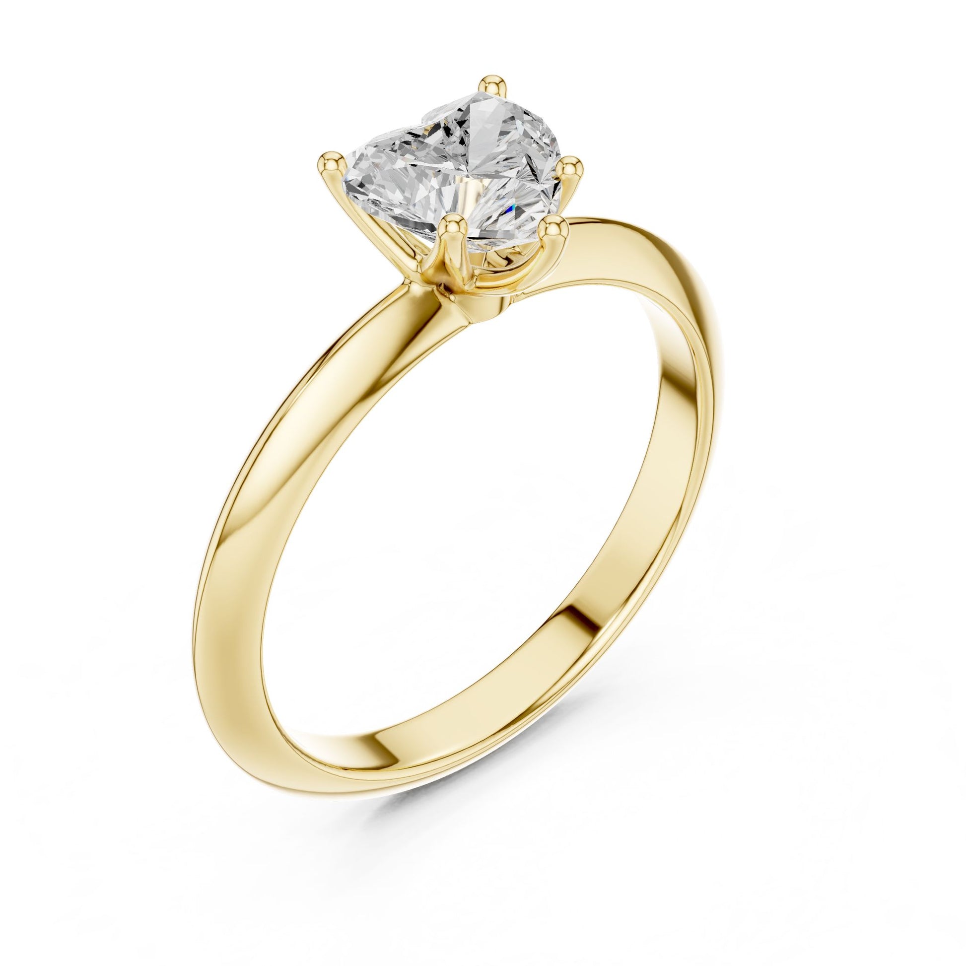 Heart Lab Grown Diamond Solitaire Engagement Ring