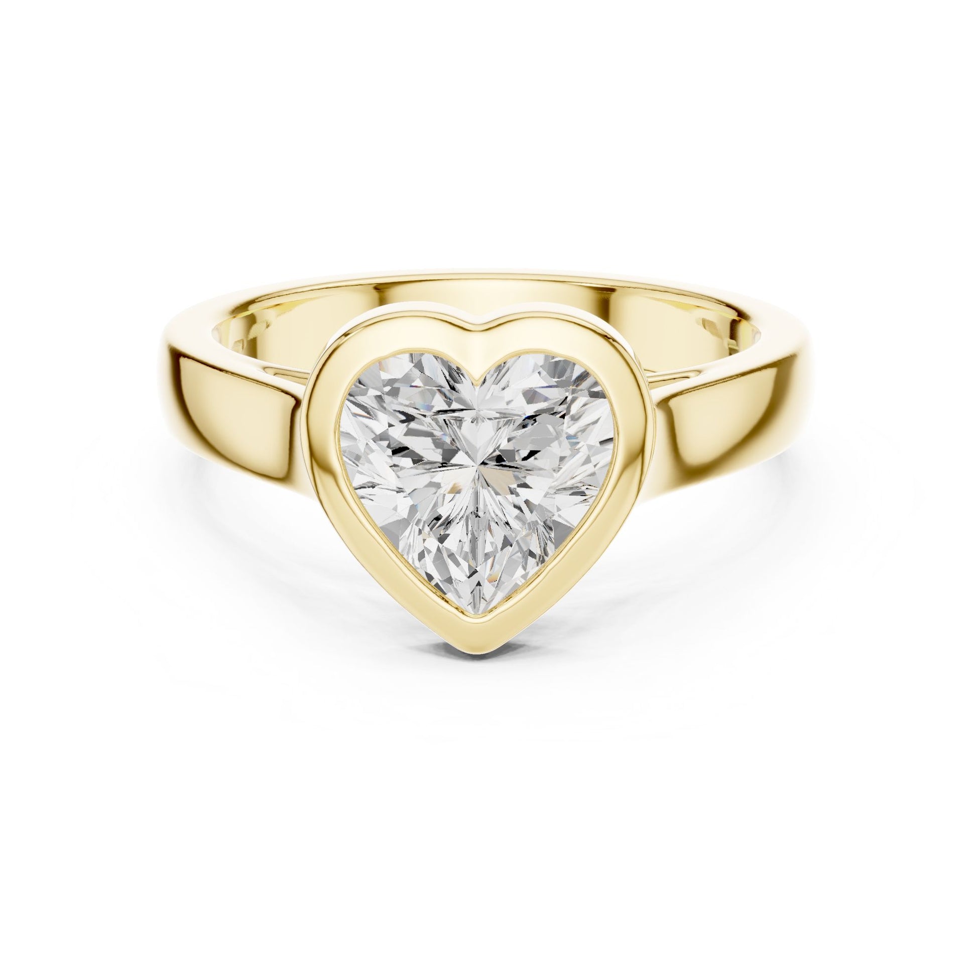 Heart Lab Grown Diamond Solitaire Engagement Ring