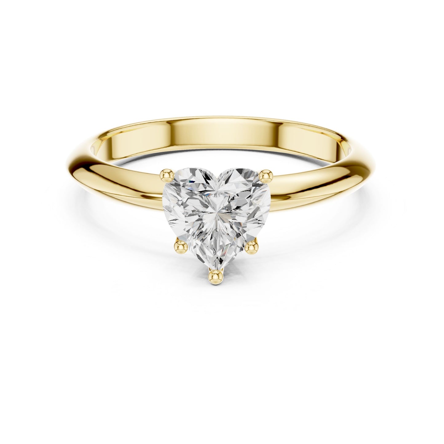 Heart Lab Grown Diamond Solitaire Engagement Ring