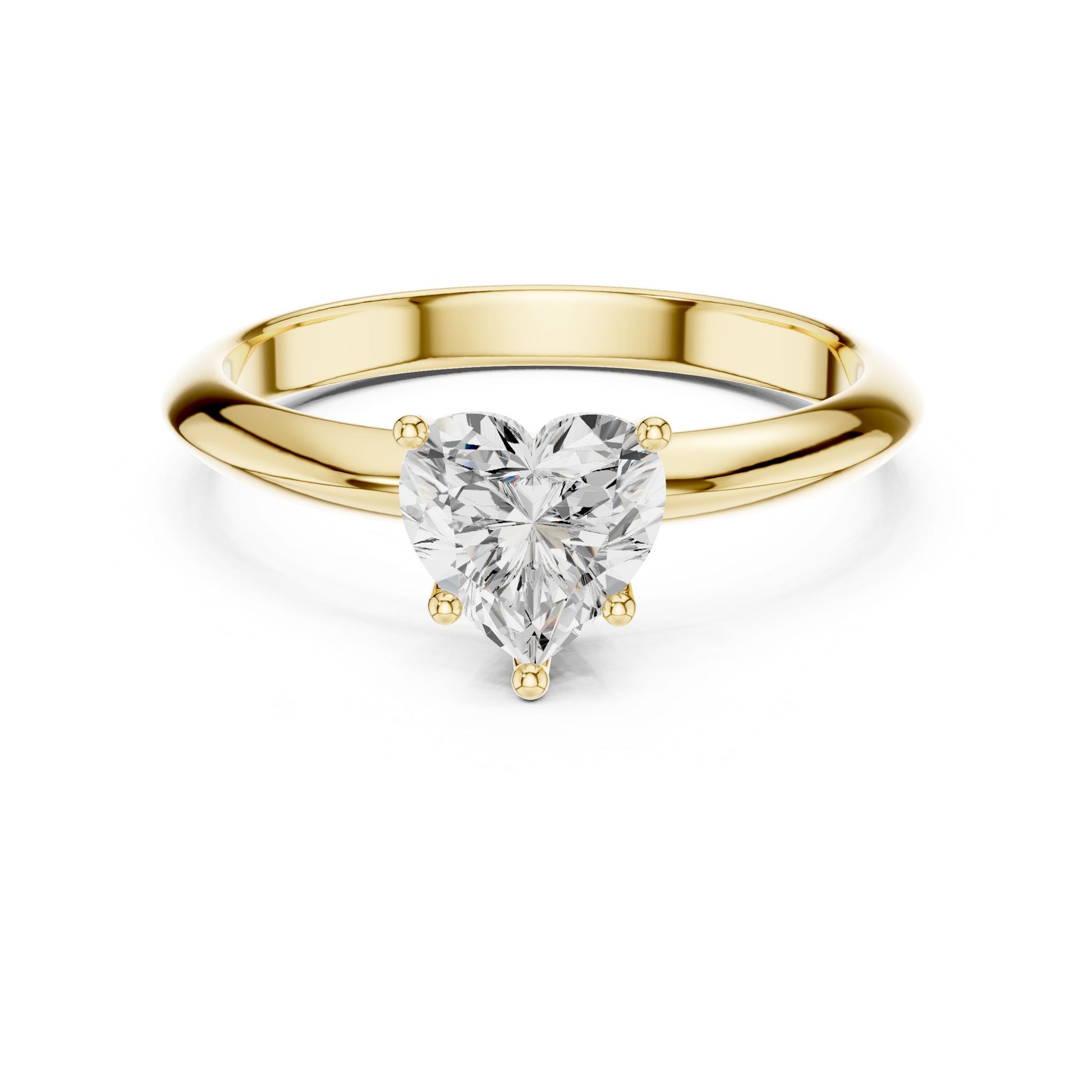 Heart Lab Grown Diamond Solitaire Engagement Ring