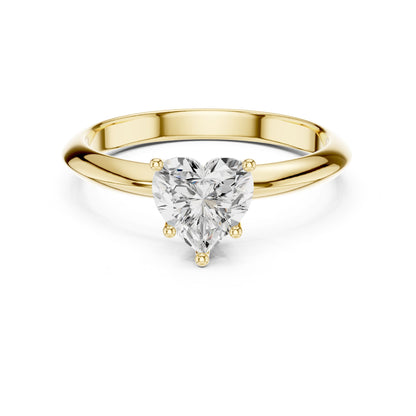 Heart Lab Grown Diamond Solitaire Engagement Ring