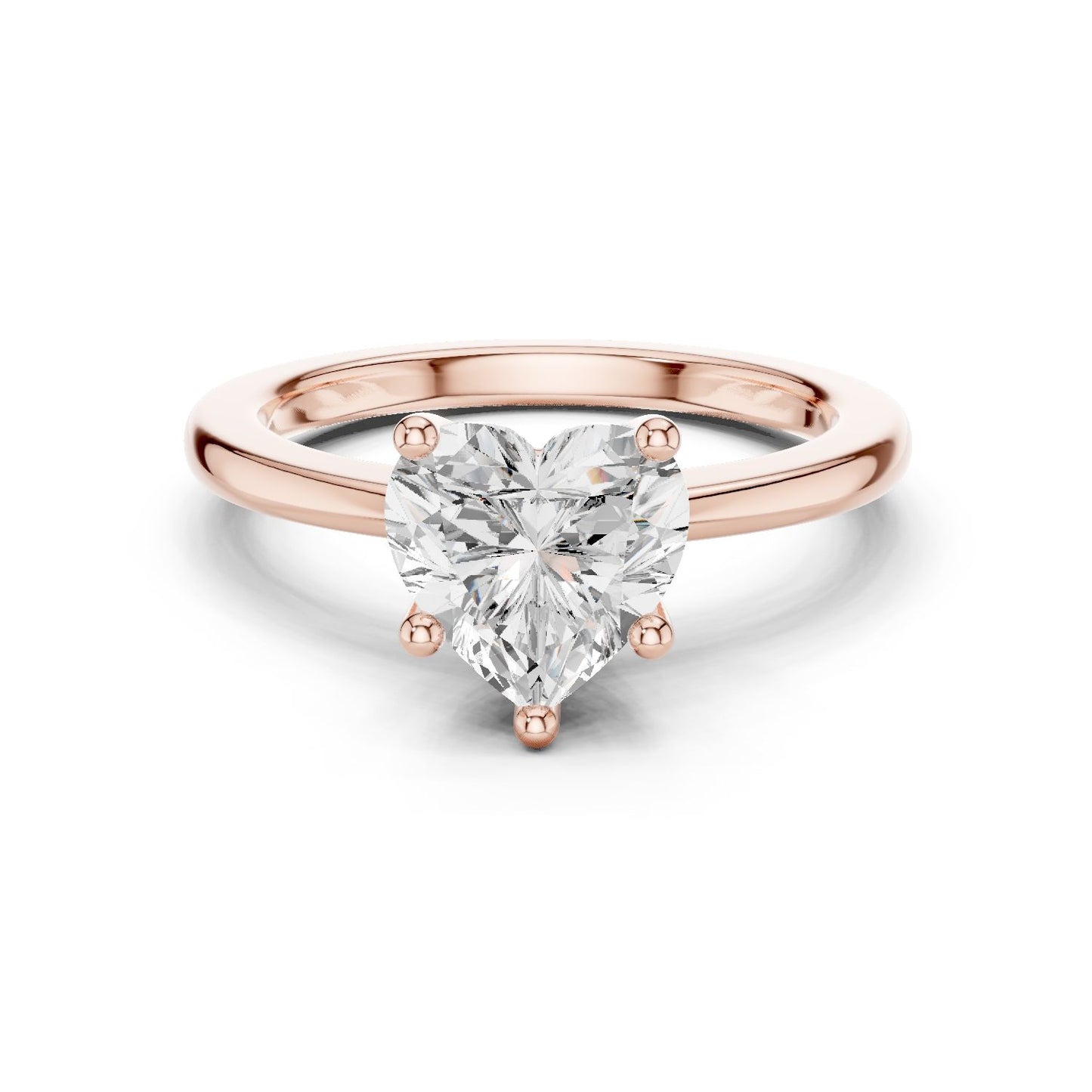 Heart Lab Grown Diamond Solitaire Engagement Ring