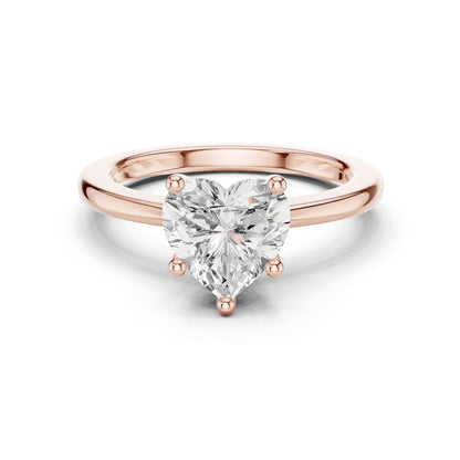 Heart Lab Grown Diamond Solitaire Engagement Ring