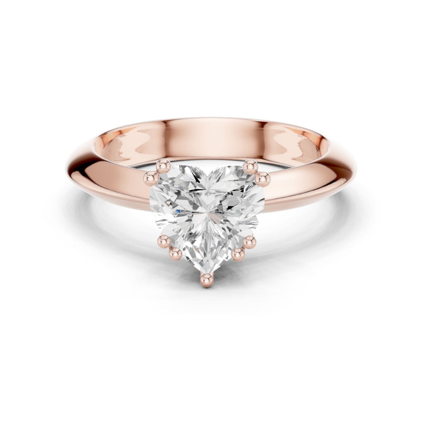 Heart Lab Grown Diamond Solitaire Engagement Ring