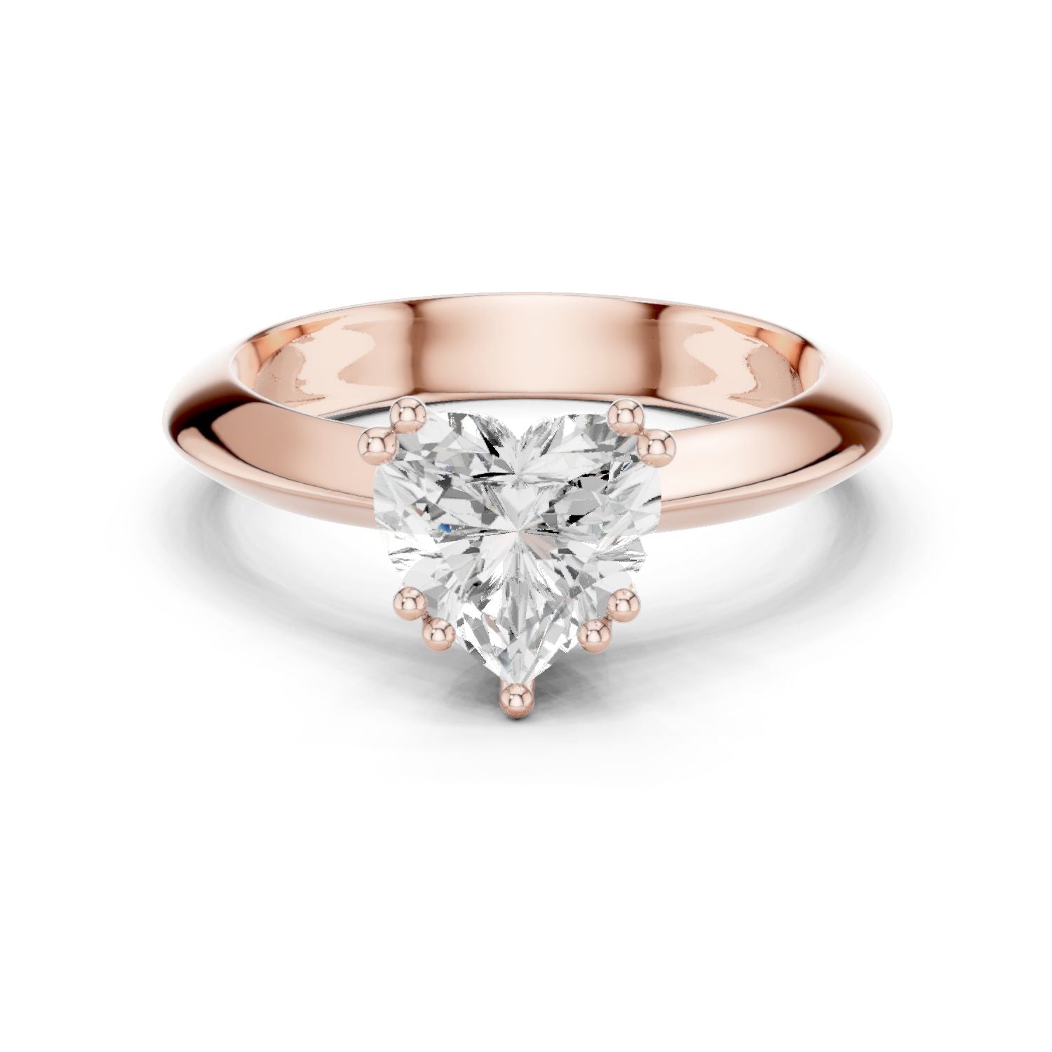 Heart Lab Grown Diamond Solitaire Engagement Ring