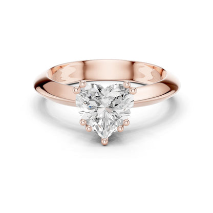 Heart Lab Grown Diamond Solitaire Engagement Ring