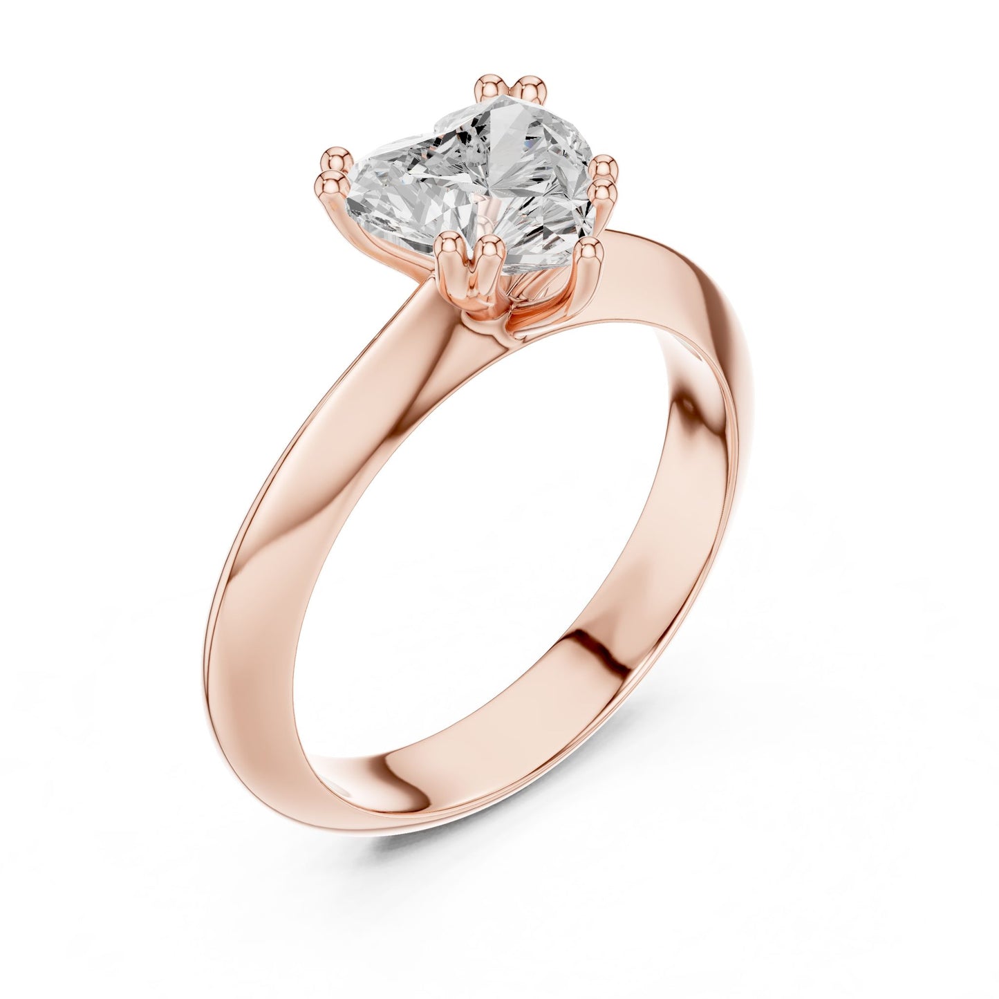 Heart Lab Grown Diamond Solitaire Engagement Ring