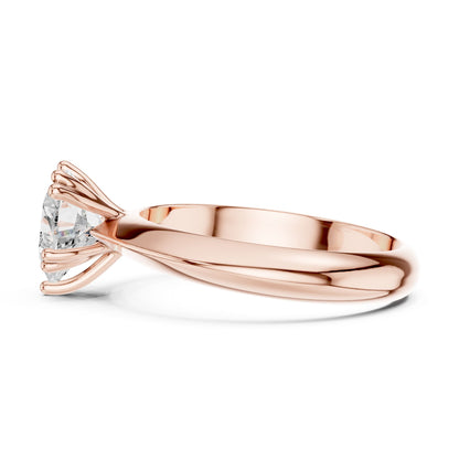Heart Lab Grown Diamond Solitaire Engagement Ring