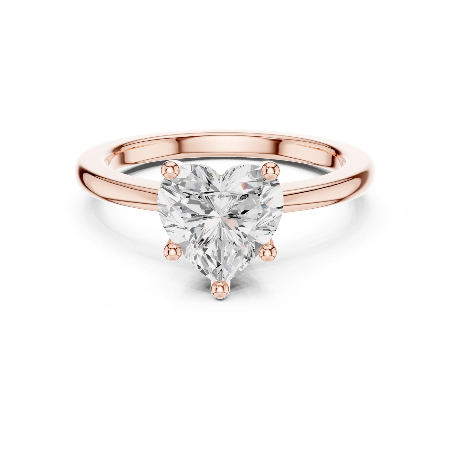 Heart Lab Grown Diamond Solitaire Engagement Ring