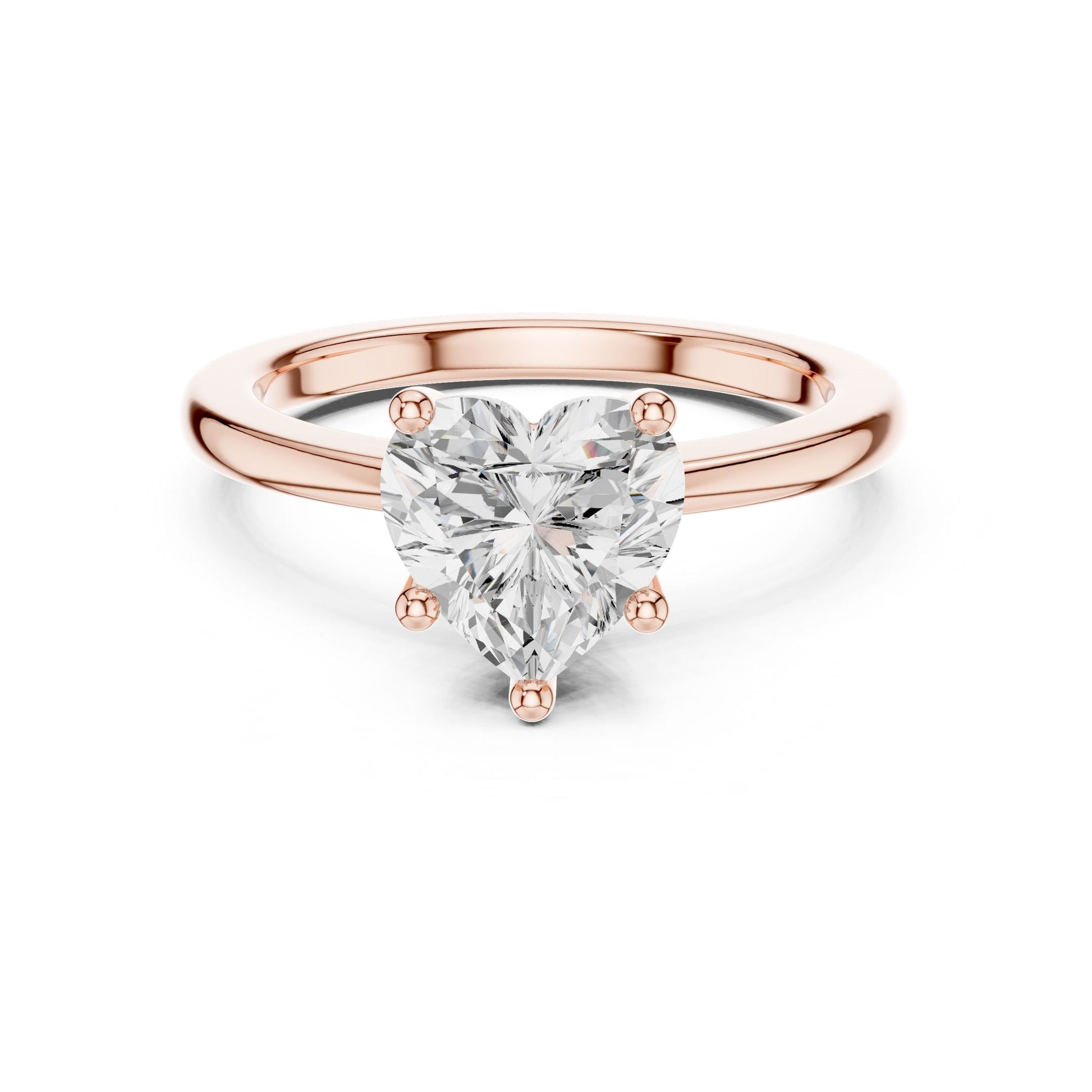 Heart Lab Grown Diamond Solitaire Engagement Ring