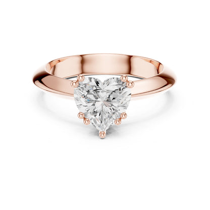 Heart Lab Grown Diamond Solitaire Engagement Ring