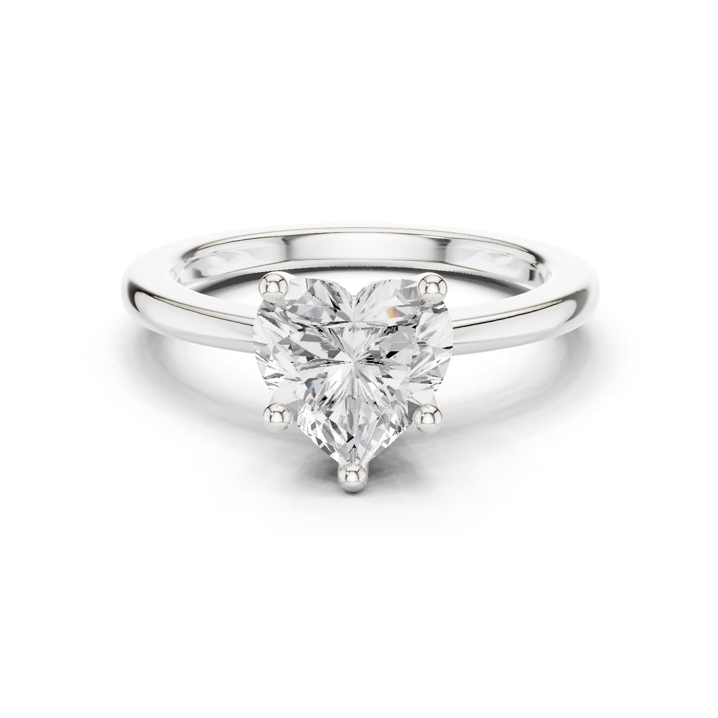 Heart Lab Grown Diamond Solitaire Engagement Ring