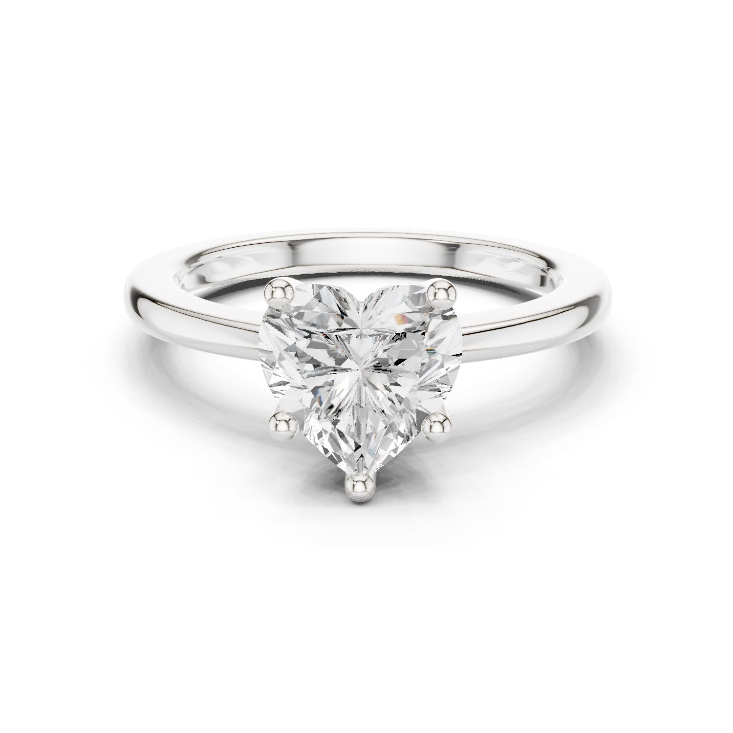 Heart Lab Grown Diamond Solitaire Engagement Ring