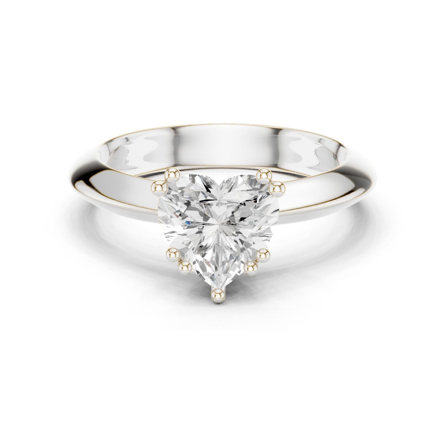 Heart Lab Grown Diamond Solitaire Engagement Ring
