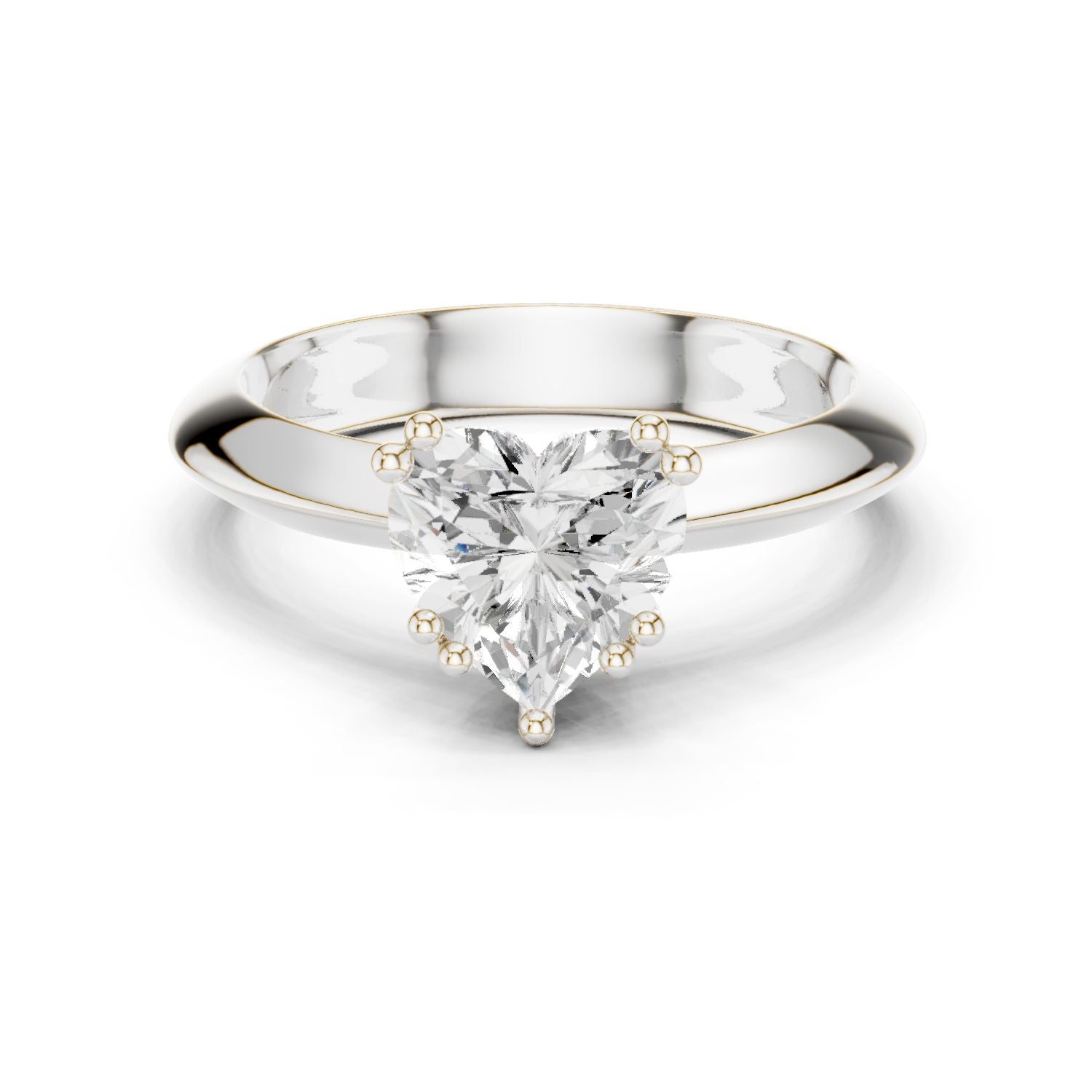 Heart Lab Grown Diamond Solitaire Engagement Ring