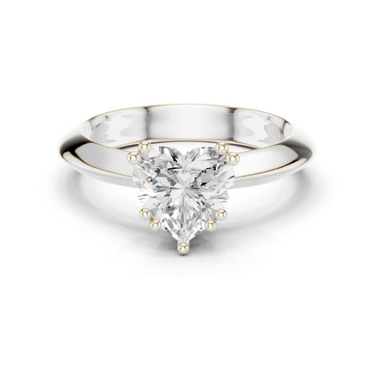 Heart Lab Grown Diamond Solitaire Engagement Ring