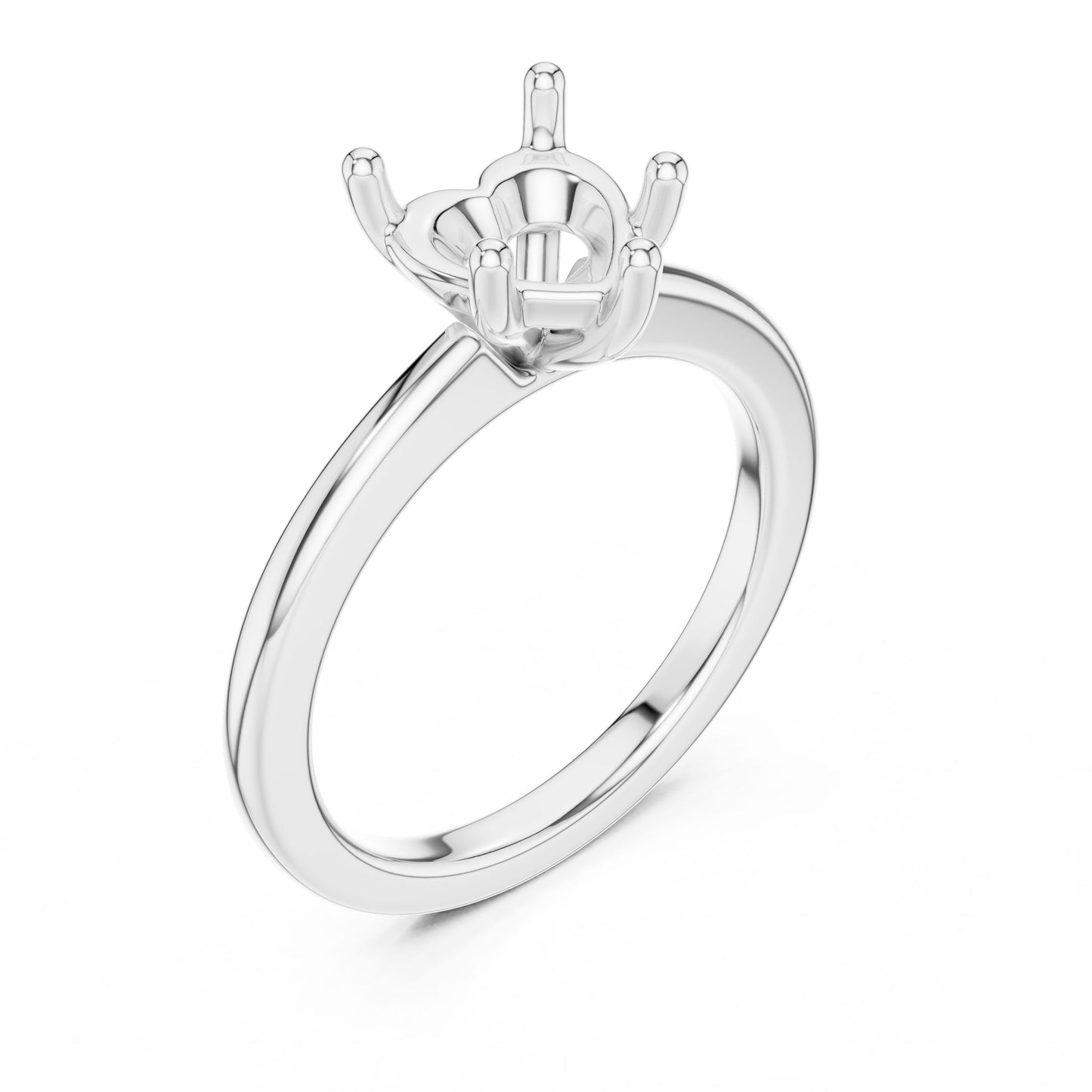 Heart Lab Grown Diamond Solitaire Engagement Ring