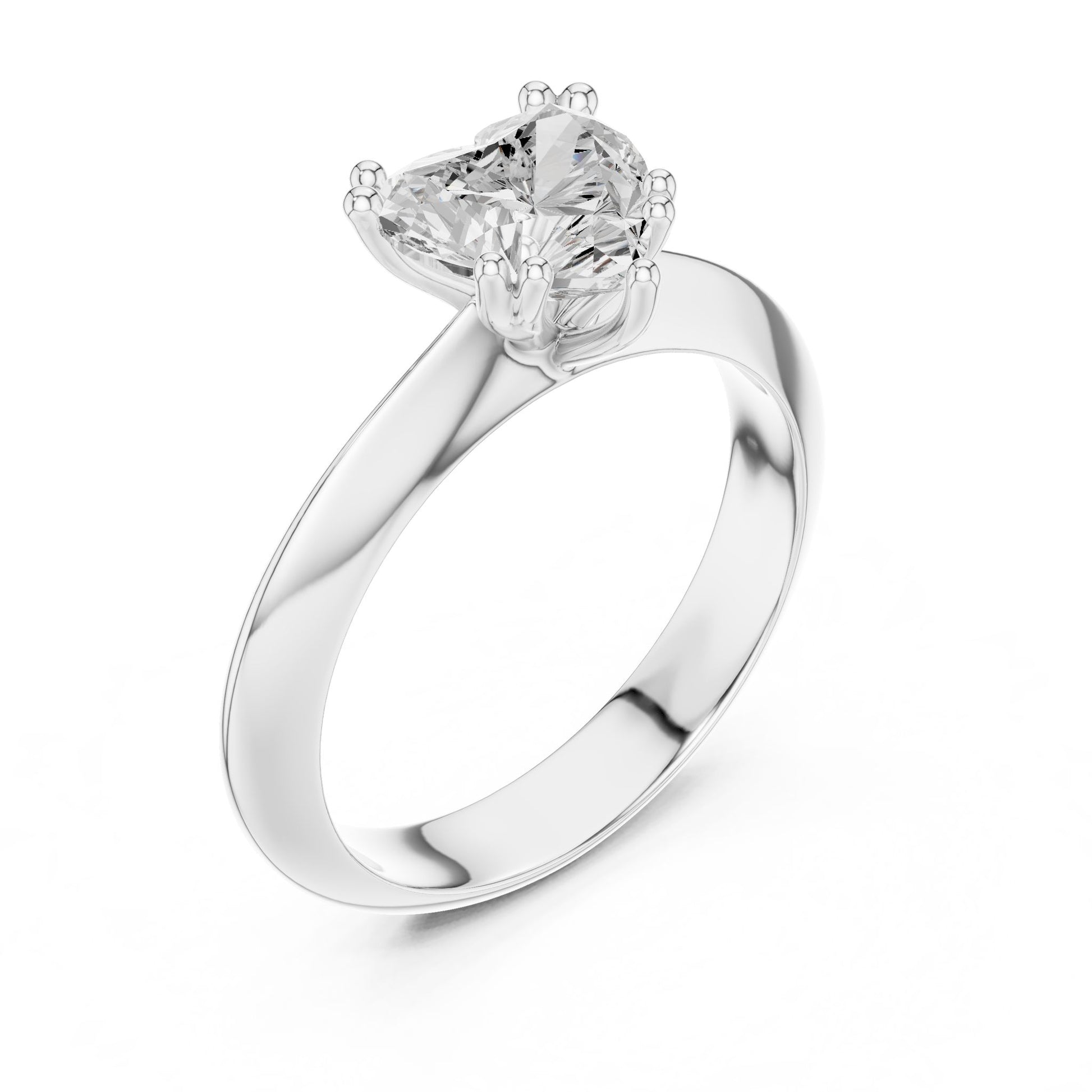 Heart Lab Grown Diamond Solitaire Engagement Ring