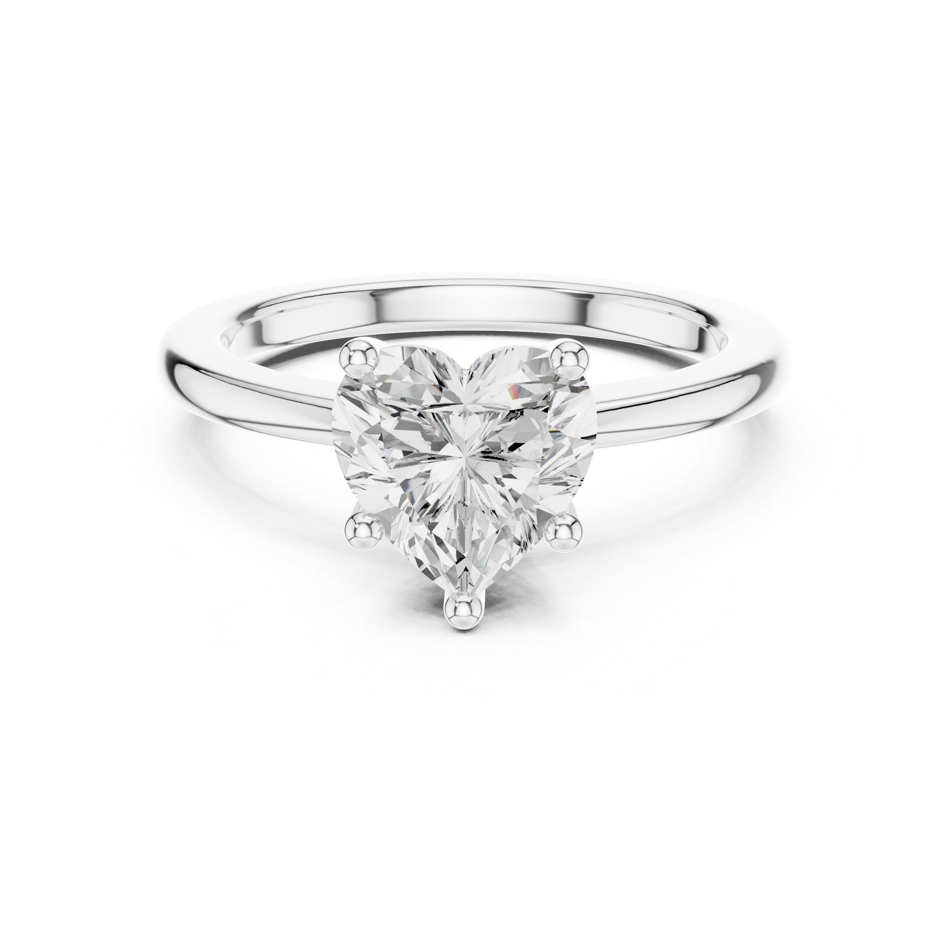 Heart Lab Grown Diamond Solitaire Engagement Ring