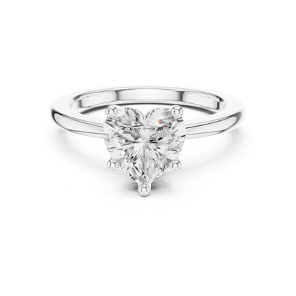 Heart Lab Grown Diamond Solitaire Engagement Ring