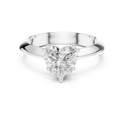 Heart Lab Grown Diamond Solitaire Engagement Ring