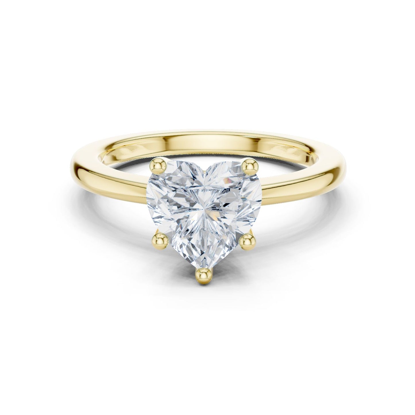 Heart Lab Grown Diamond Solitaire Engagement Ring