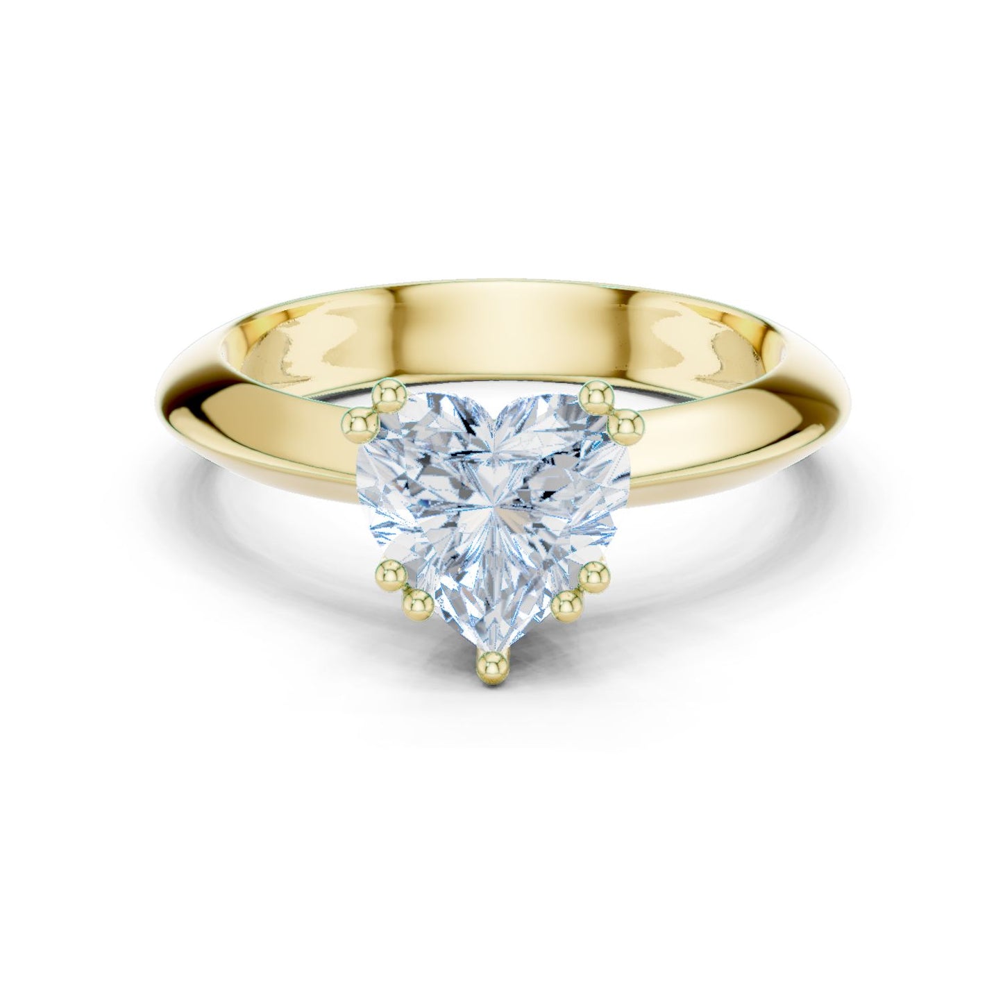 Heart Lab Grown Diamond Solitaire Engagement Ring