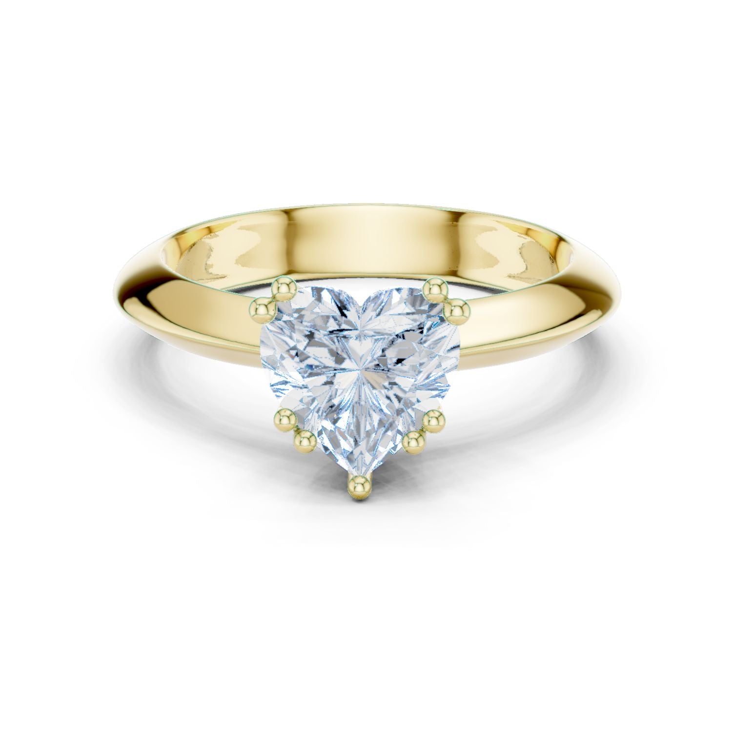 Heart Lab Grown Diamond Solitaire Engagement Ring