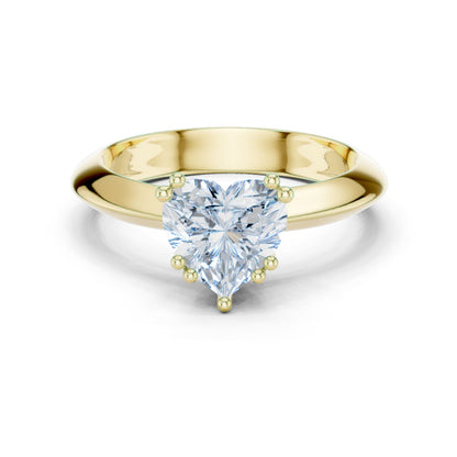 Heart Lab Grown Diamond Solitaire Engagement Ring
