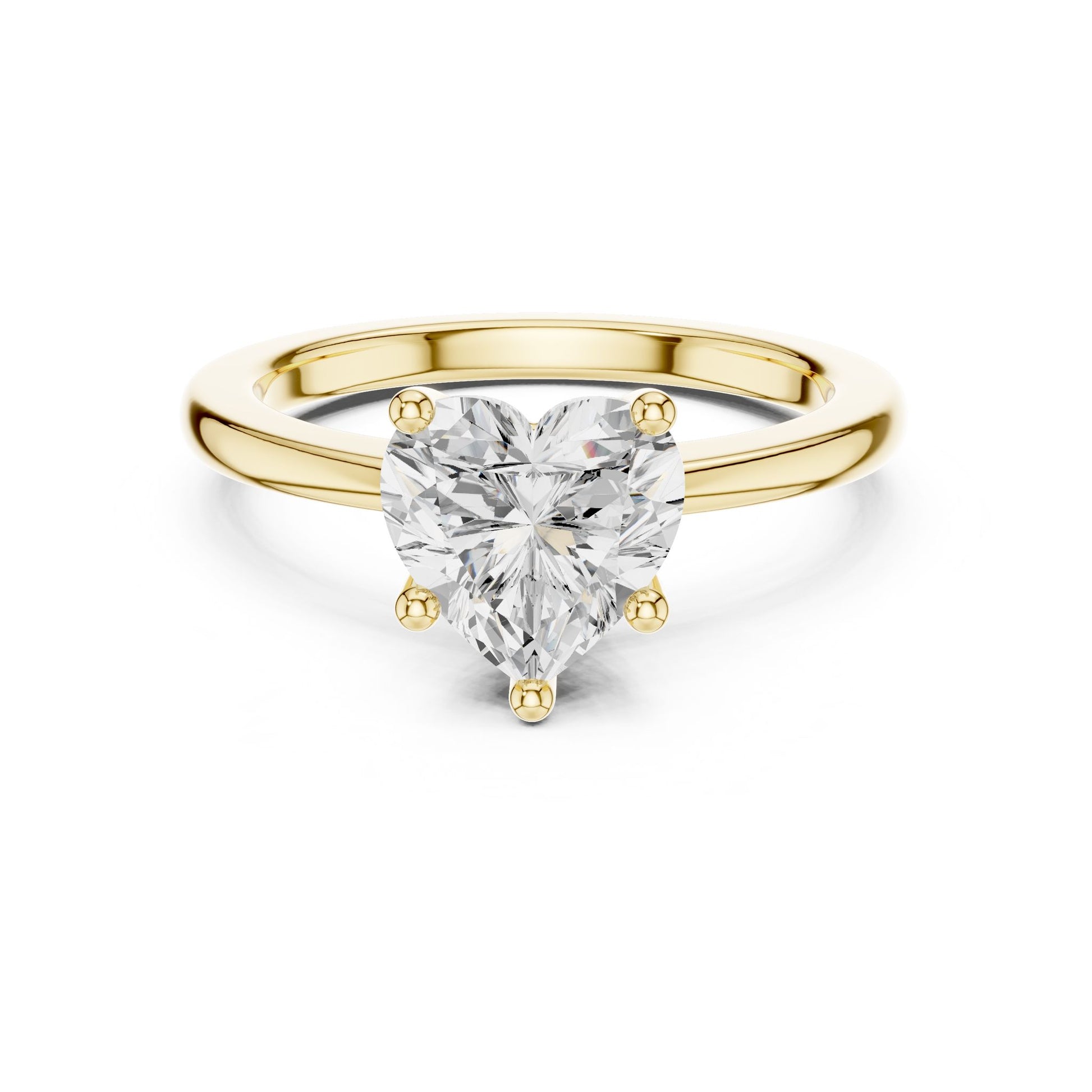Heart Lab Grown Diamond Solitaire Engagement Ring