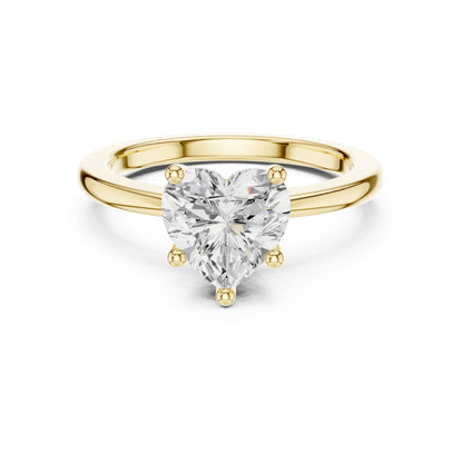 Heart Lab Grown Diamond Solitaire Engagement Ring