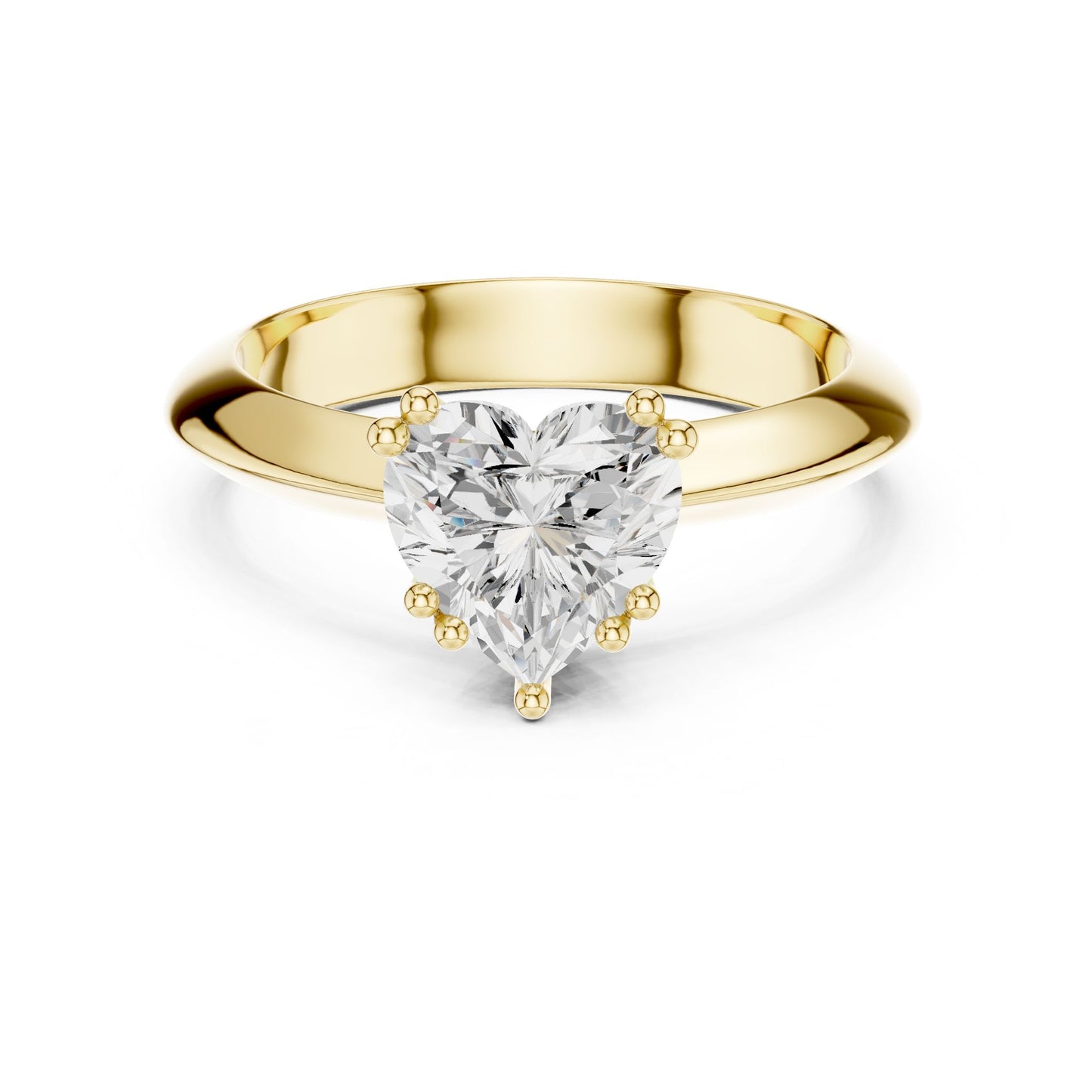 Heart Lab Grown Diamond Solitaire Engagement Ring