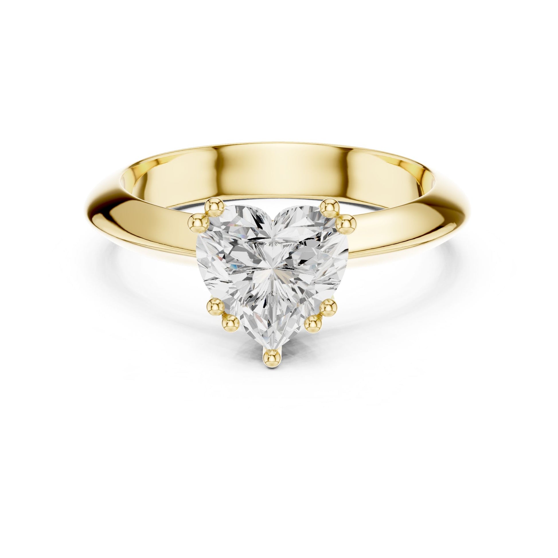 Heart Lab Grown Diamond Solitaire Engagement Ring